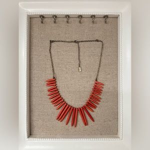 Red Orange statement necklace